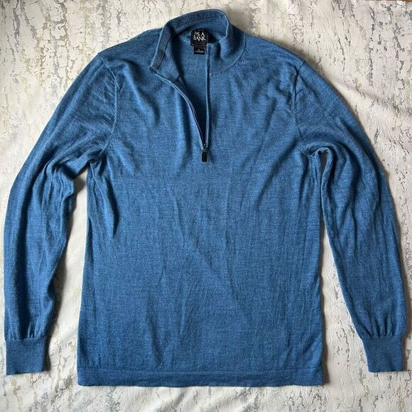Jos A Bank 100% Merino Wool 1/4 zip pullover sweater - Picture 1 of 10